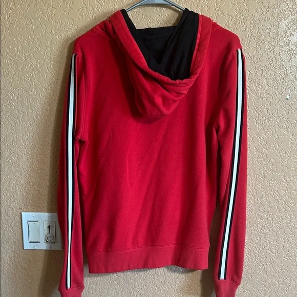 Victoria's Secret PINK Red and Black Hoodie - Picture 3 of 3